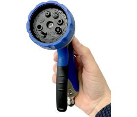 Pistola de riego bimateria (metal y caucho) con 7 formas de riego | AMT42