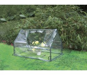 Mini invernadero con estructura de acero plastificado y funda de PVC - 60 x 100 x 60 cm. - 1 ventana | B2073