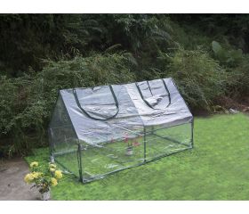 Mini invernadero con estructura de acero plastificado y funda de PVC - 90 x 180 x 92 cm. - 2 ventanas | B2074