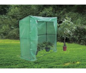 Invernadero con estructura de acero plastificado y funda de polietileno - 200 x 78 x 200 cm. | B2075