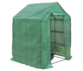 Invernadero con estructura de acero plastificado y funda de polietileno - 143 x 143 x 195 cm. - 6 bandejas | B2077