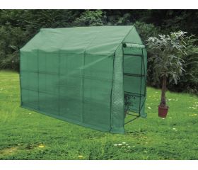 Invernadero con estructura de acero plastificado y funda de polietileno - 143 x 290 x 196 cm. - 6 bandejas | B2078