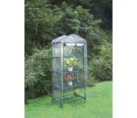 Invernadero con estructura de acero plastificado y funda de PVC - 68 x 49 x 160 cm. - 4 bandejas | B2092