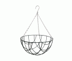 Cesto colgante metálico plastificado - redondo - Ø 30 x 16 cm. | B2102