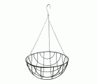 Cesto colgante metálico plastificado - redondo - Ø 35 x 15,5 cm. | B2104