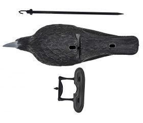 CUERVO SEÑUELO - ESPANTAPÁJAROS  33 X 20 X 12 CM. (PACK 4 UNDS)