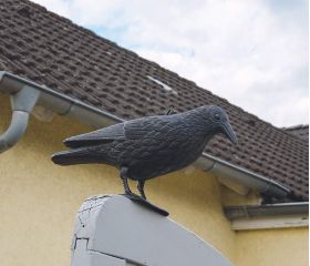 CUERVO SEÑUELO - ESPANTAPÁJAROS  33 X 20 X 12 CM. (PACK 4 UNDS)