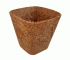 Macetas cuadradas de fibra de coco - 6 (h) x 6 x 6 cm. | B4022