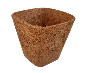 Macetas cuadradas de fibra de coco - 8 (h) x 8 x 8 cm. | B4023
