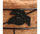 Cesto colgante ornamental de hierro forjado + forro de coco Ø 30 cm. + cadenas - Modelo Mariposa | B6020