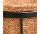 Cesto colgante ornamental de hierro forjado + forro de coco Ø 30 cm. + cadenas - Modelo Liso (sin decoración) | B6030