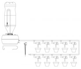 Kit de riego vacacional - Programador + Bomba + accesorios