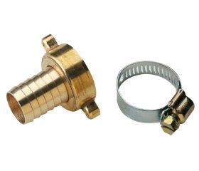 Adaptador metálico espiga Rosca loca Hembra 3/4” x 19 mm.