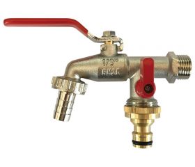 Grifo de jardín “Premium” - 2 salidas (antiguo G6354) - 1/2