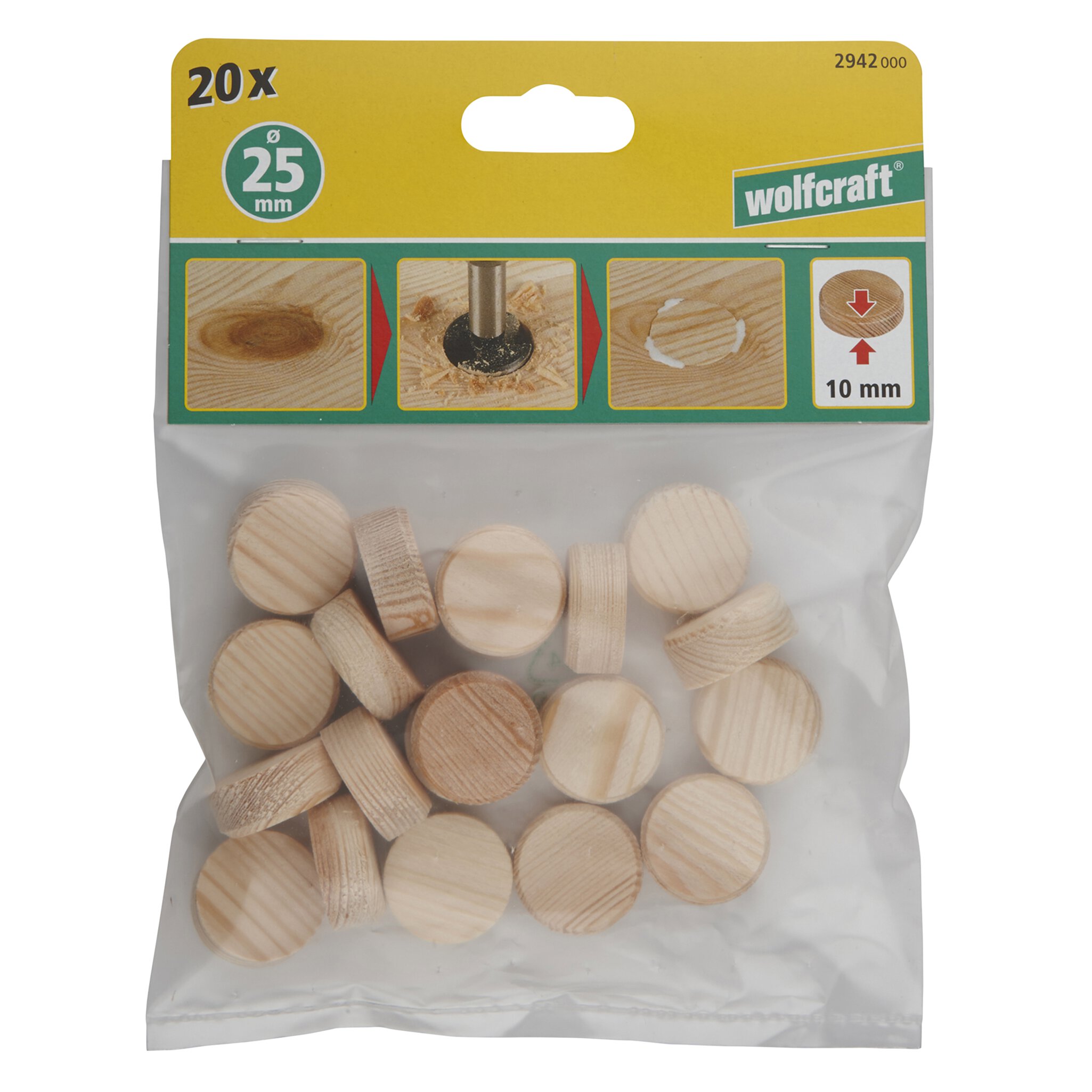 20 plaquitas cónicas de 25 mm de diámetro