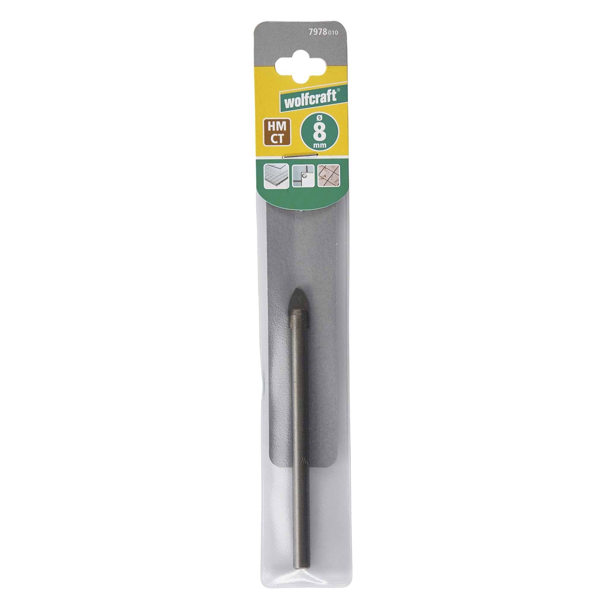 1 broca para cristal y azulejos CT Ø 8 mm
