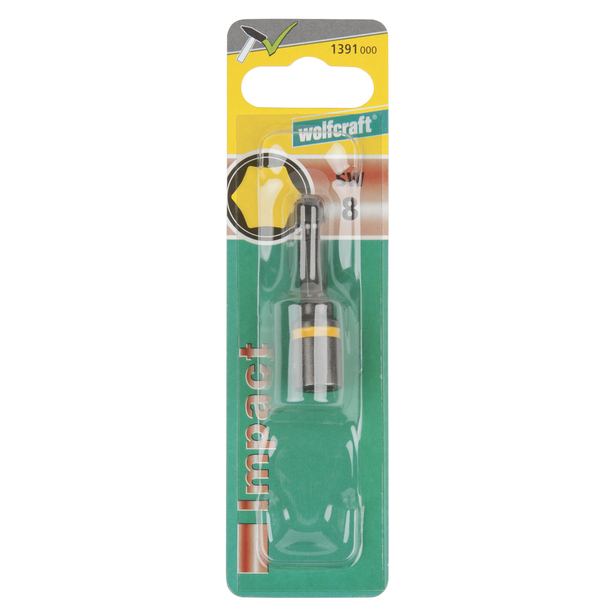 1 llave de vaso Impact, CrMo, SW 8
