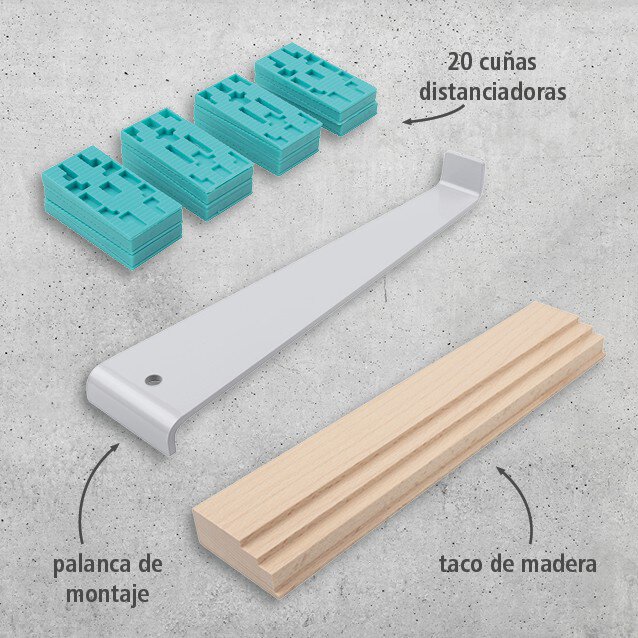 1 juego de colocación para laminado, ... 22 pzas.