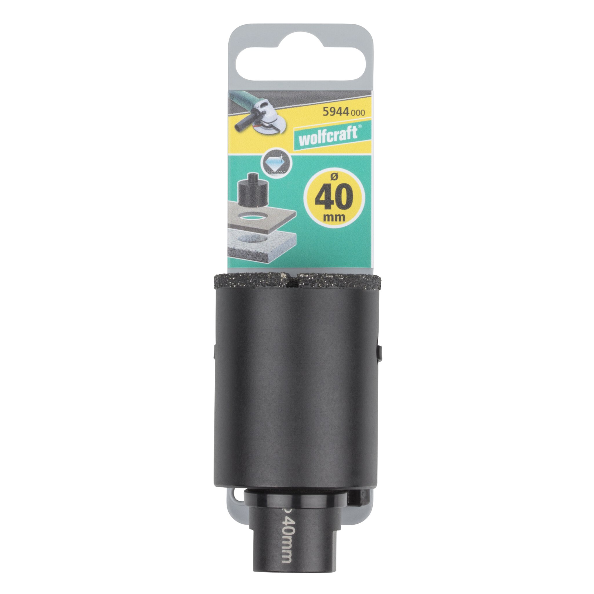 1 broca de perforación de diamante para amoladora angular ø 40 mm