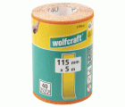 1 rollo de papel abrasivo de grano Grano 40, 5 m x 115 mm