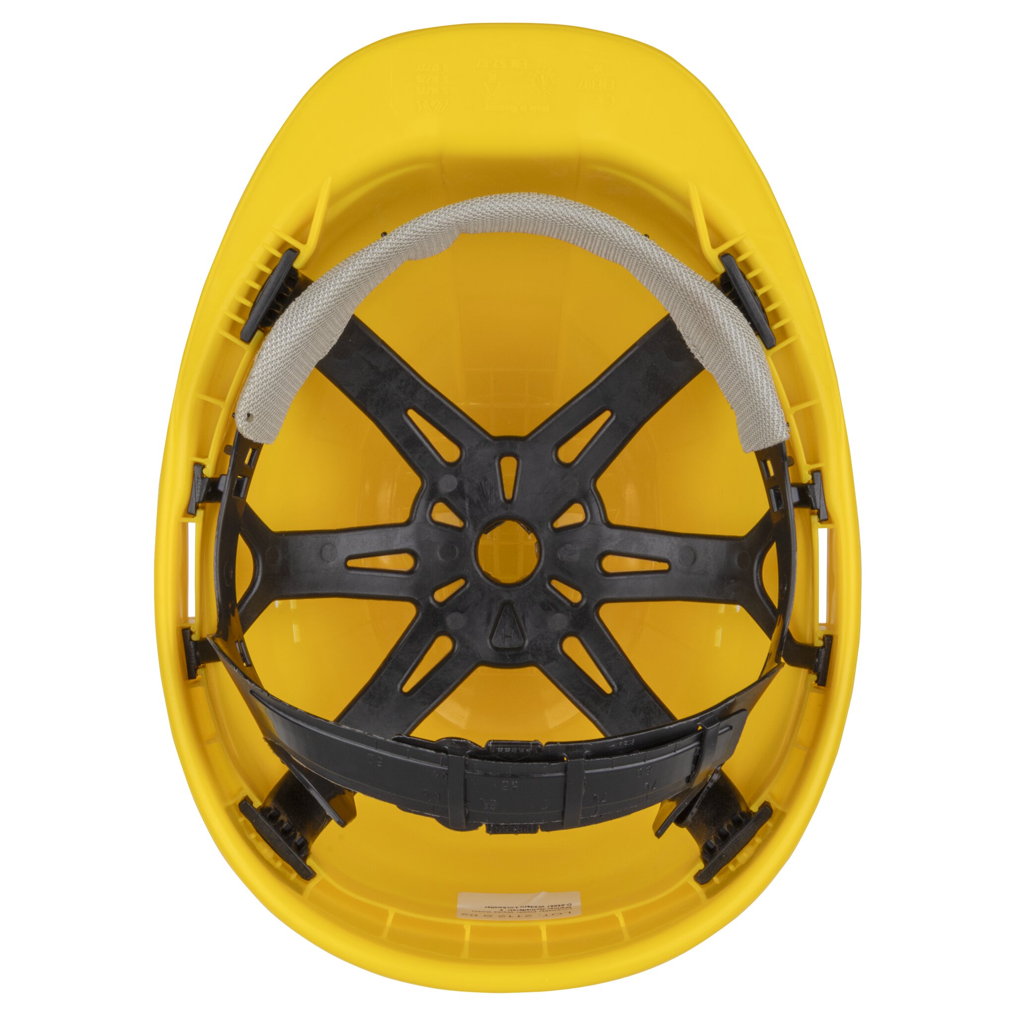 Casco protector, amarillo