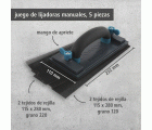 1 kit de lijar manual de 5 pzas.