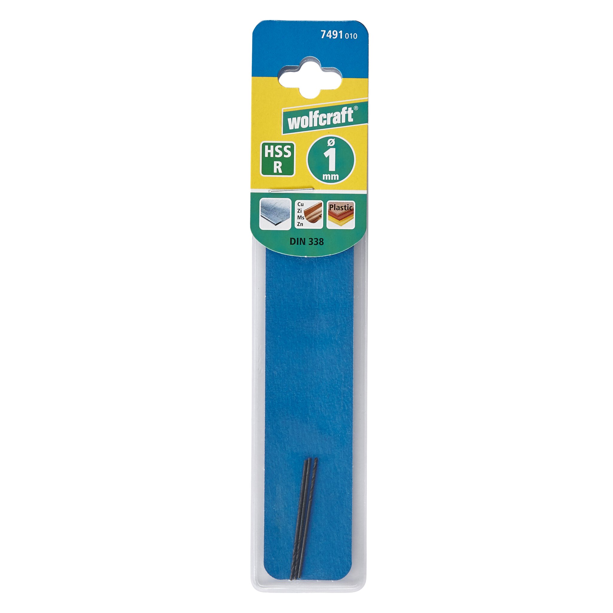 3 brocas para metal HSS, FL, Ø 1,0 x 34 mm