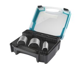 Juego de sierras de corona de perforación, recubrimiento de carburo de tungsteno, 5 piezas