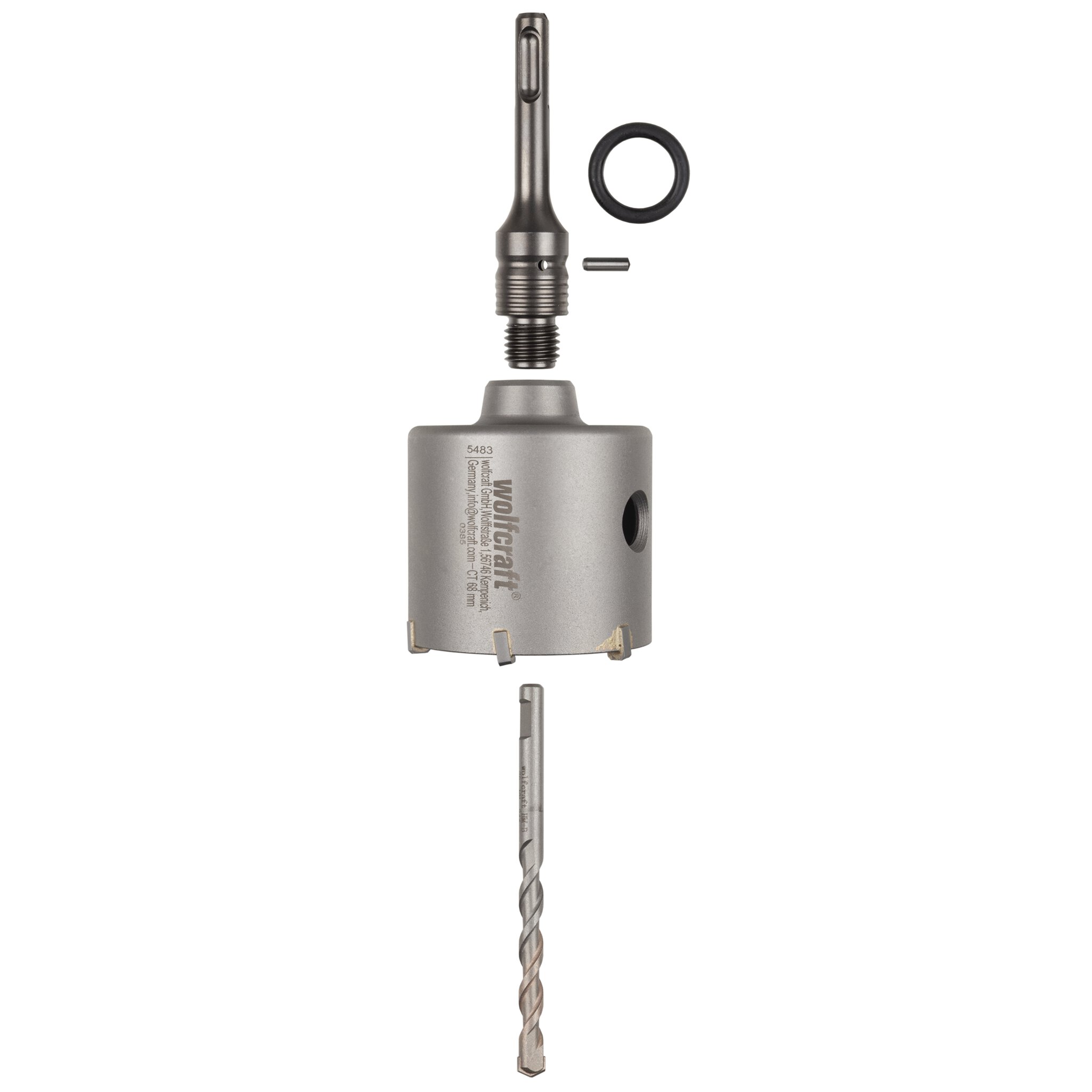 1 sierra de corona de perforación CT con vástago SDS-plus ø 68 mm