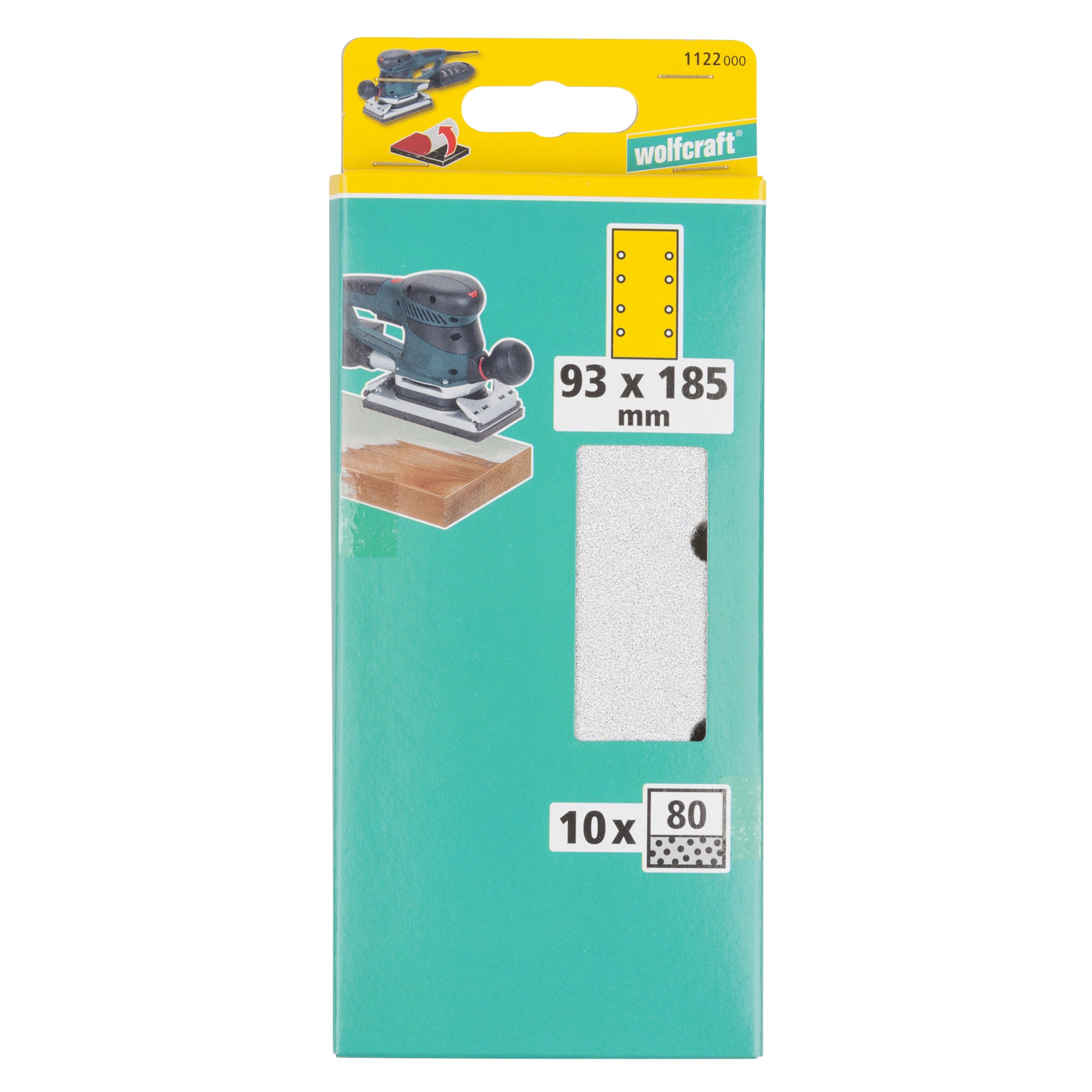 10 hojas de lijar adhesivas Estearato, grano 80 93 x 185 mm