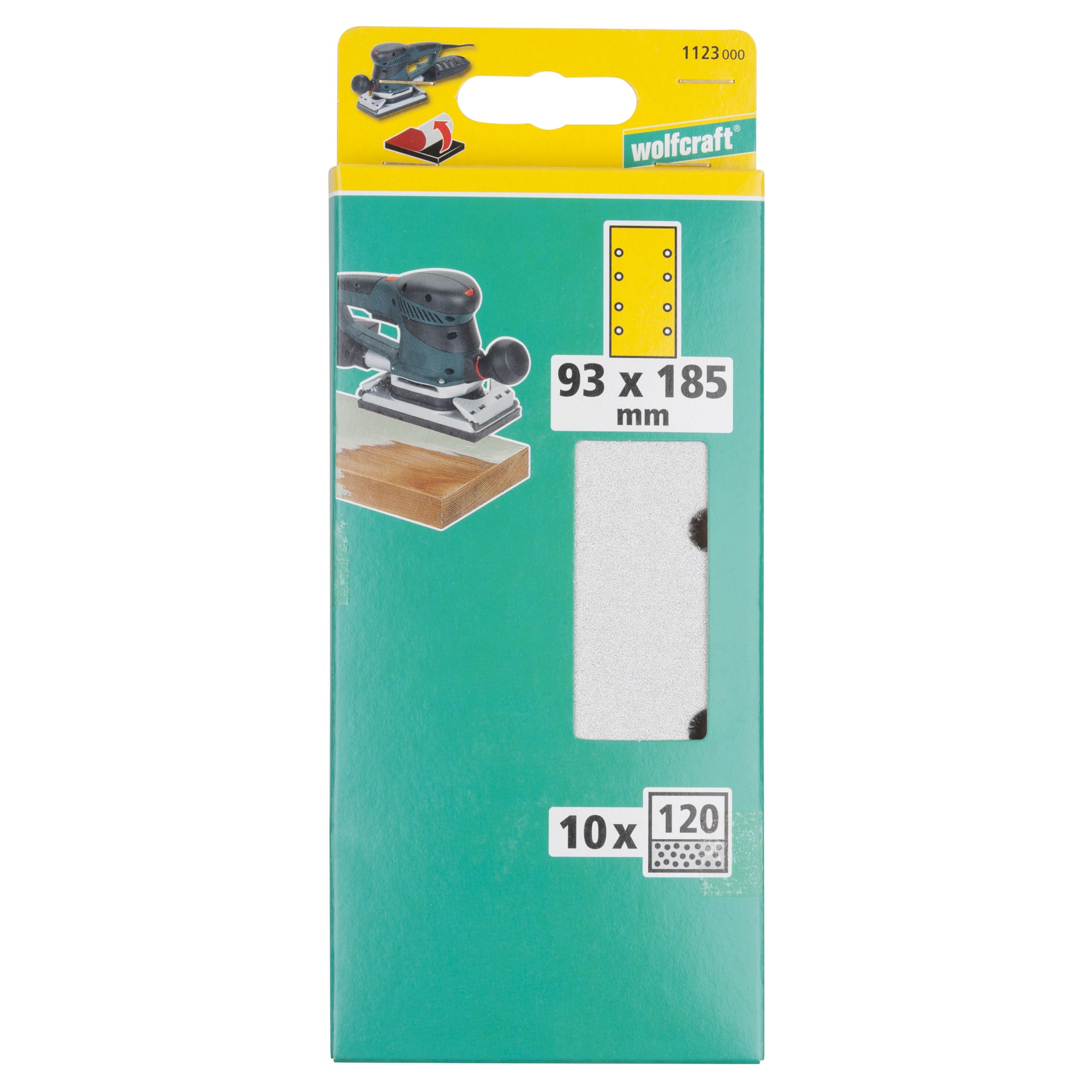 10 hojas de lijar adhesivas Estearato, grano 120, 93 x 185