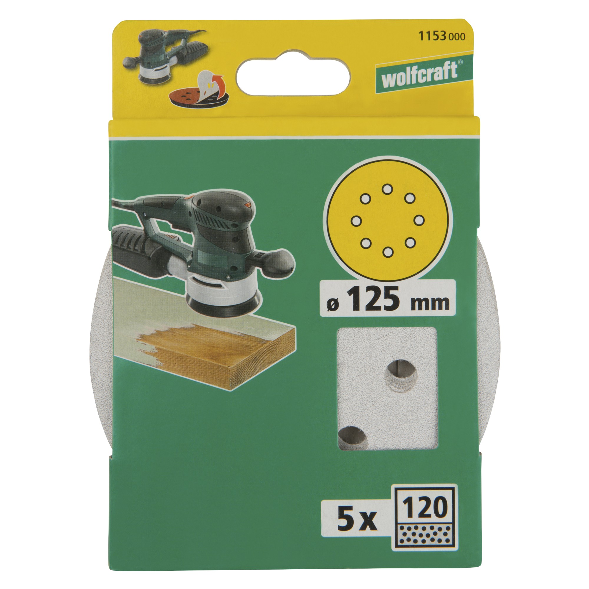 5 discos adhesivos de lijar Estearato, para exc., grano 120 Ø 125