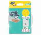 1 juego de discos adhesivos de lijar de 25 piezas para exc. de 125 mm de diámetro