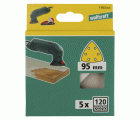 5 hojas abrasivas adhesivas Estearato, grano 120 Delta 95