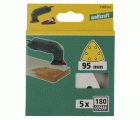 5 hojas abrasivas adhesivas Estearato, grano 180 Delta 95
