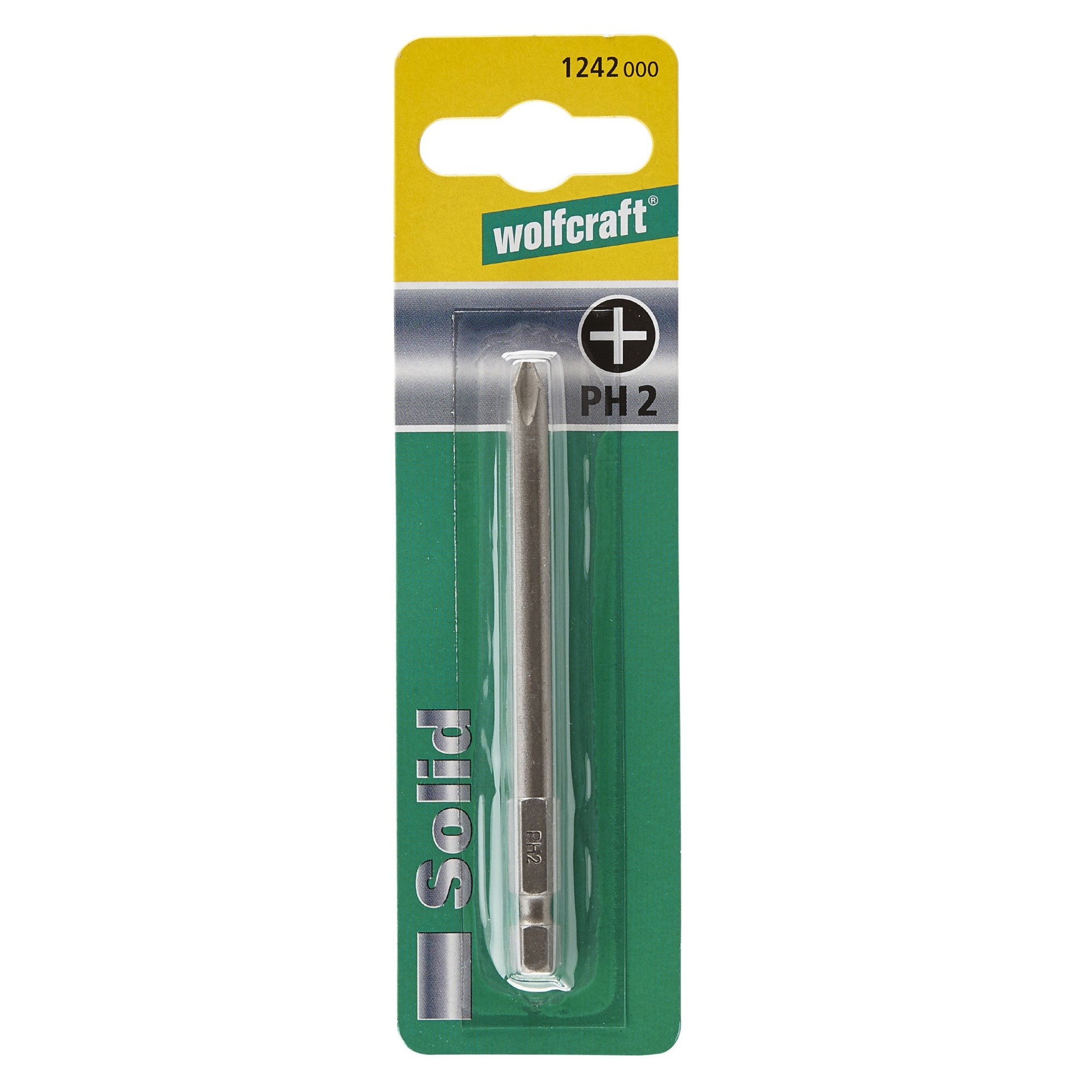 1 punta de atornillador Solid, PH 2