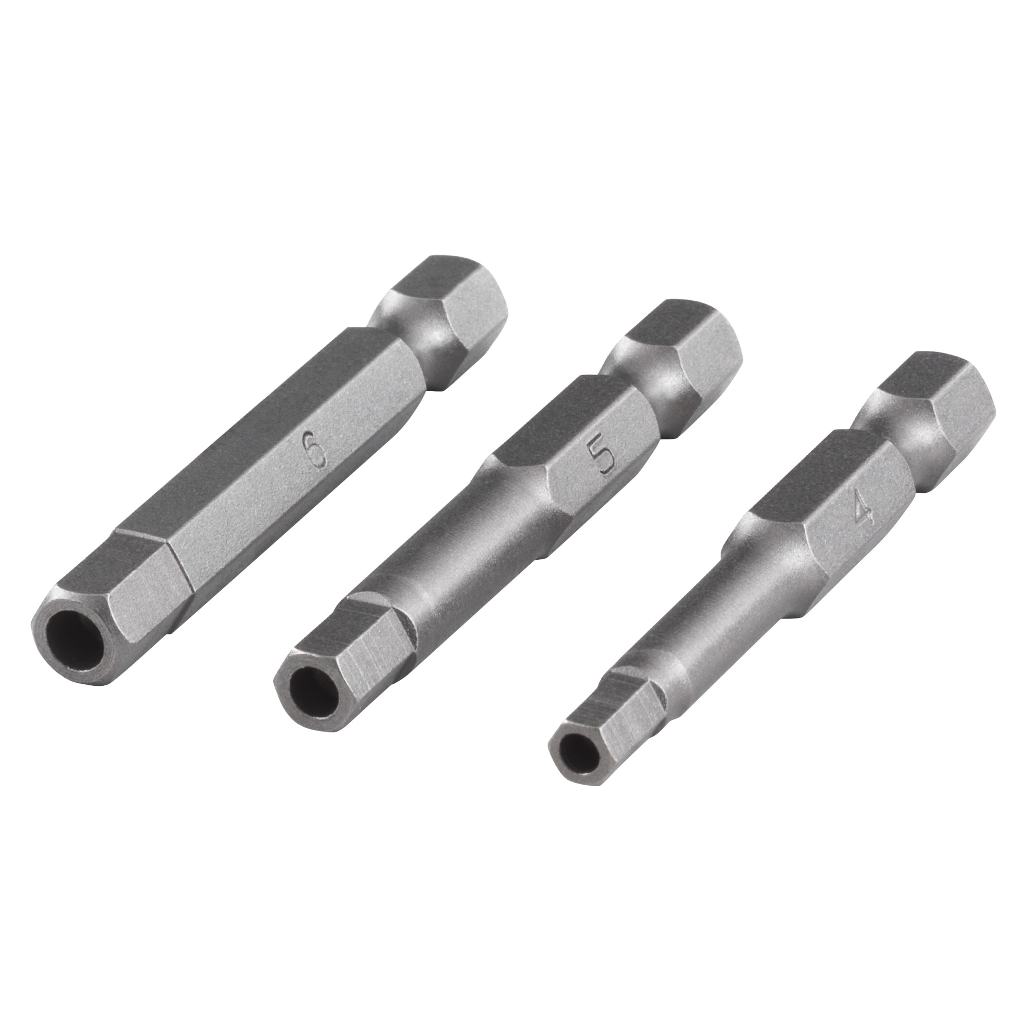 1 juego de puntas de atornillador de 3 piezas con orificio de 4,5,6