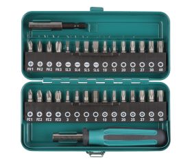 Caja de puntas, ranura/estrella (PH/PZ) / TORX® (T) / TORX® con agujero / hexágono interior, 32 piezas