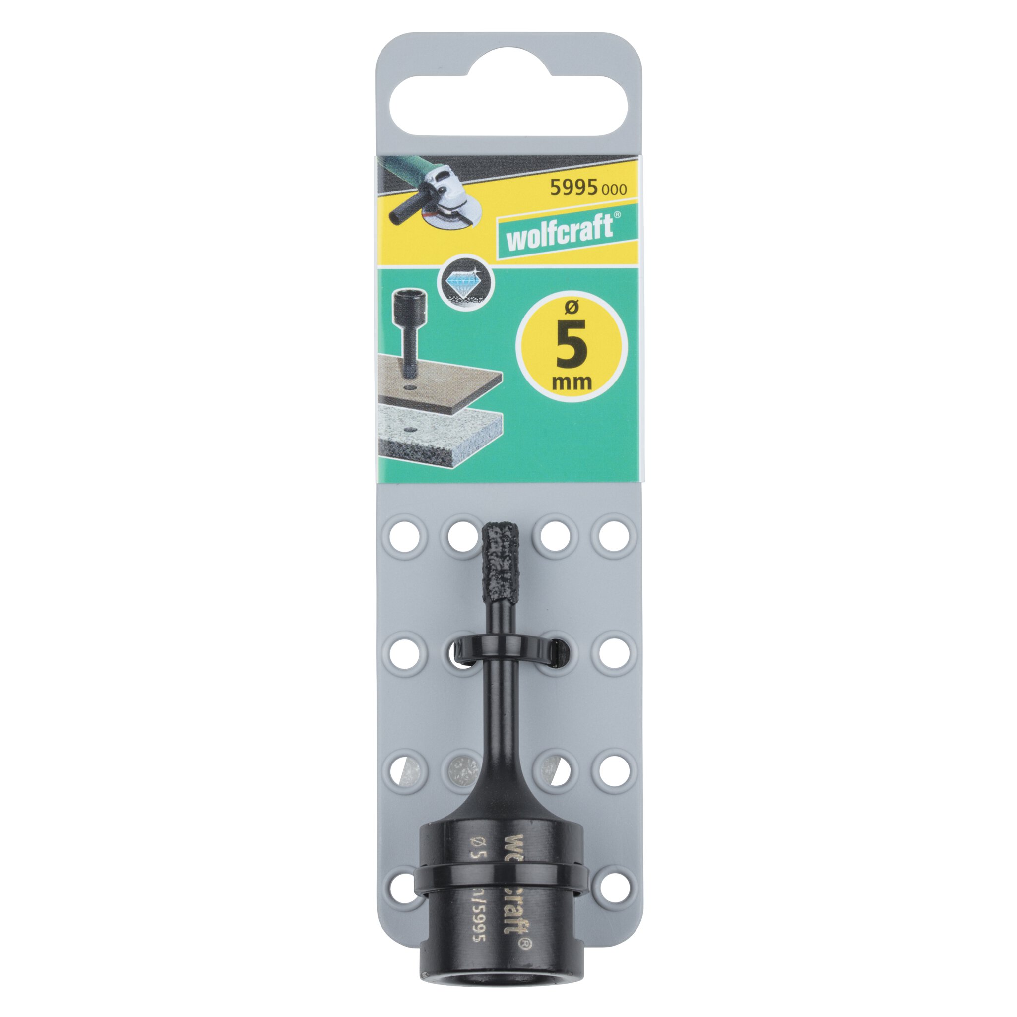 1 broca de perforación de diamante para amoladora angular ø 5 mm