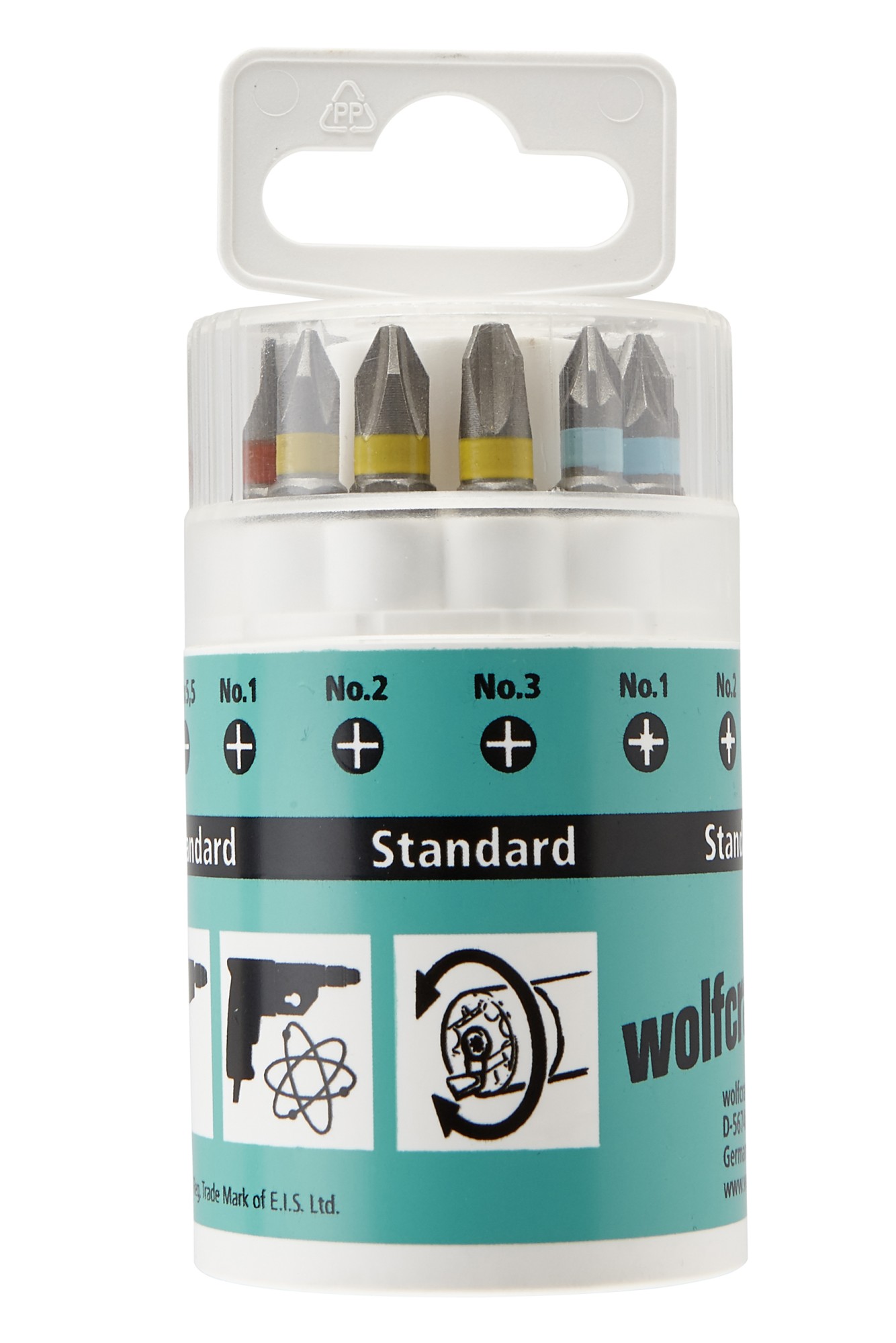 1 caja de puntas Solid de 10 piezas ranura, PH, PZ