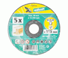 5 discos para cortar metales ø 115x2,5x22,2 mm