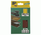 Juego de hojas de lijar adhesivas para madera/metales, 100 x 115 mm