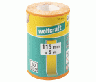 1 rollo de papel abrasivo de grano Grano 60, 5 m x 115 mm