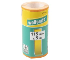 1 rollo de papel abrasivo de grano Grano 120, 5 m x 115 mm