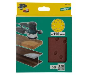 5 discos adhesivos de lijar Corindón, para exc., grano 120 Ø 150