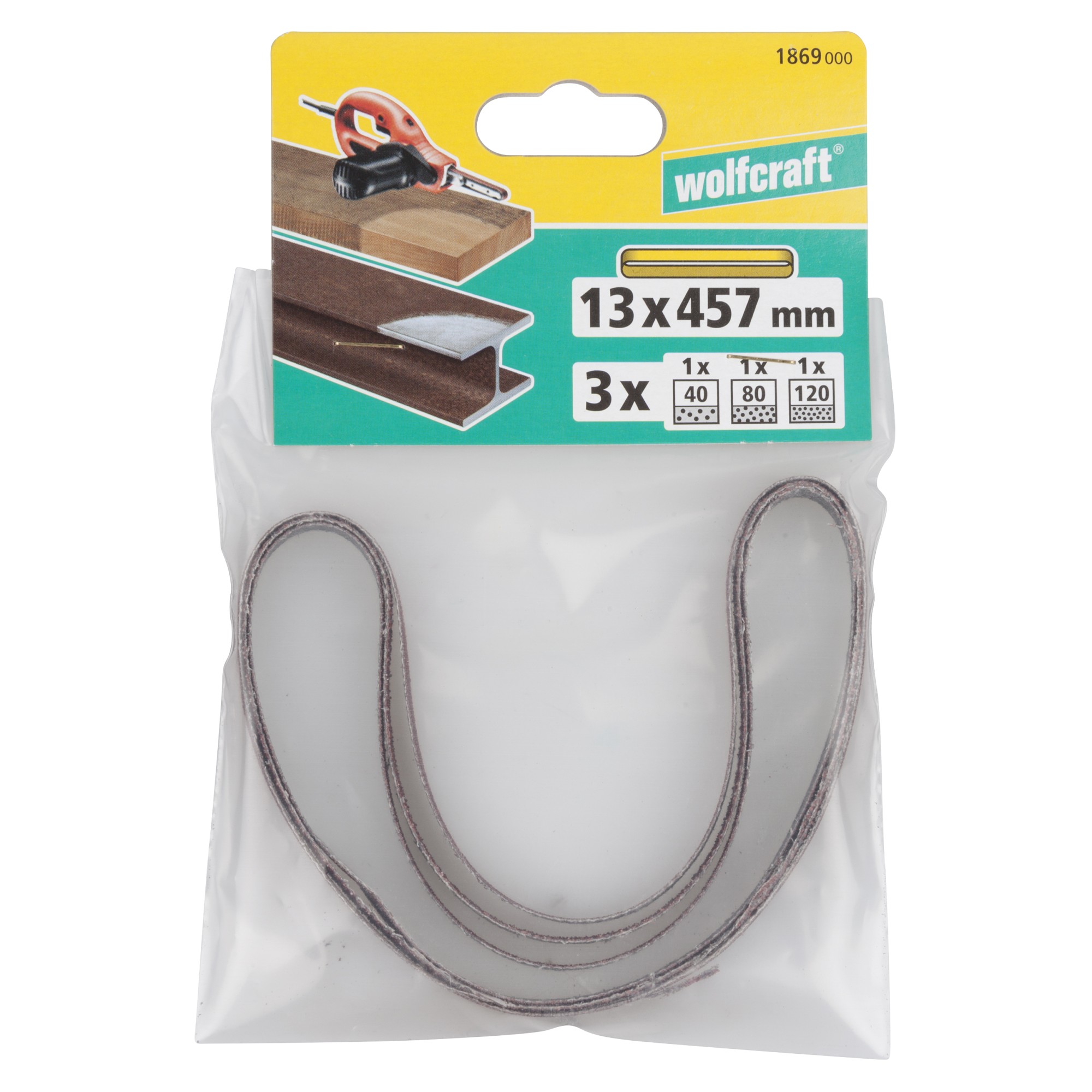 1 juego de lijas de banda de 3 piezas, 13 x 457