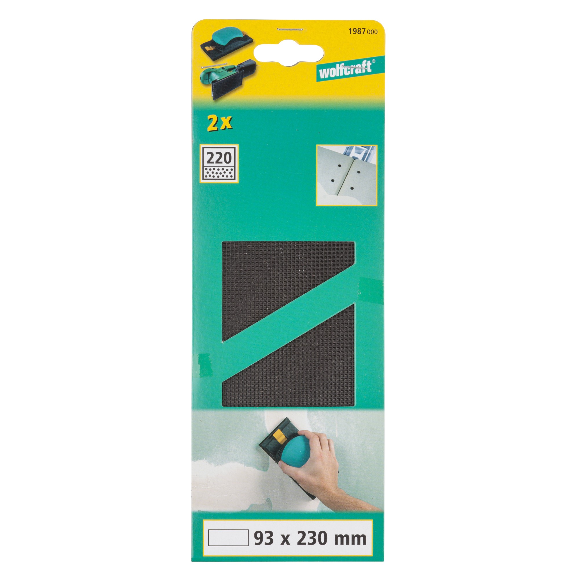 2 rejillas de lijado SiC, grano 220, 93 x 230 mm