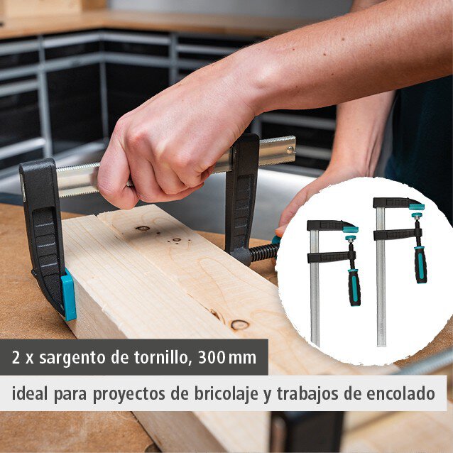 2 sargentos de tornillo, 300 mm