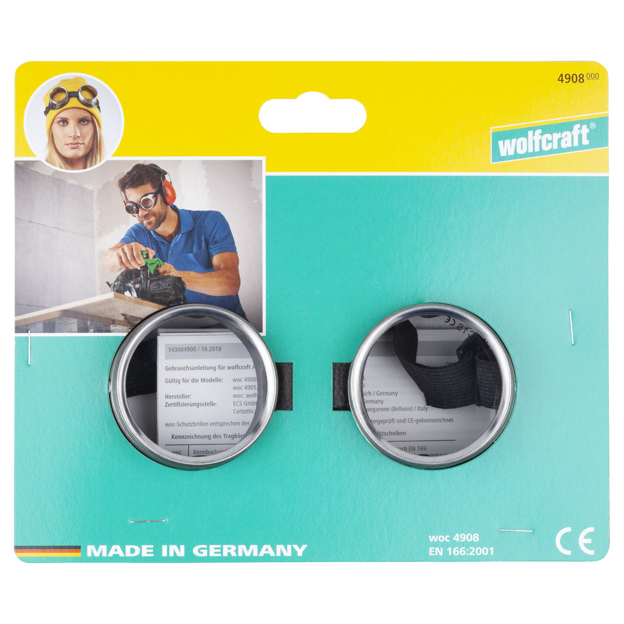 1 par de gafas con anillo de rosca (CE)