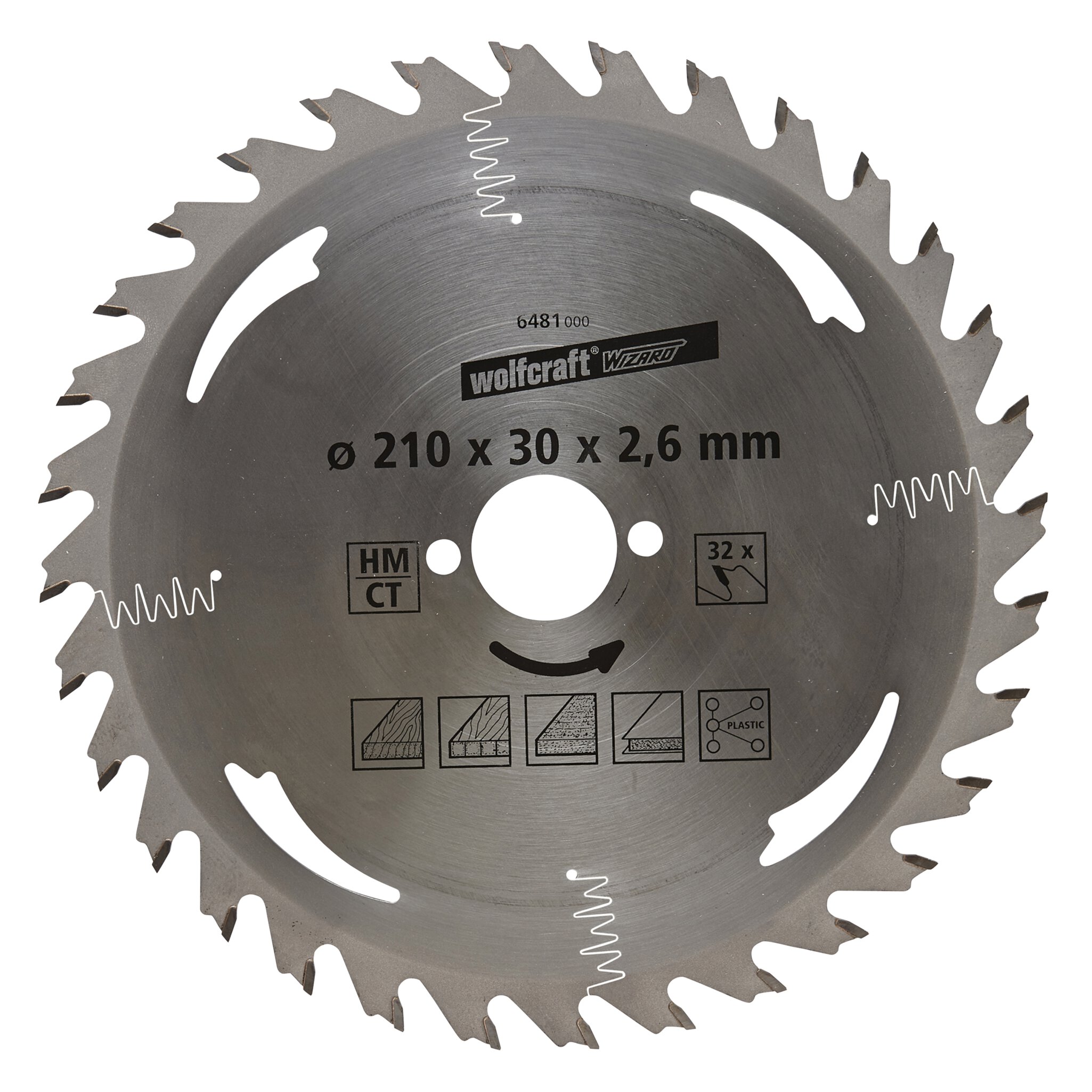 1 disco de sierra circular CT, 32 dientes ø210 mm